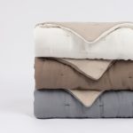 Amity home cartwright quilt in walnut brownnatural   reversible design