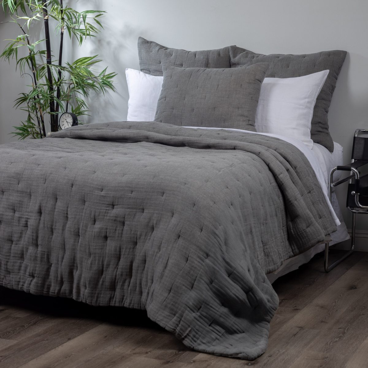 Dalton Quilt, Flannel Grey - Image 2