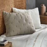 Amity Home Cartwright Quilt in Ivory/Natural - Button Tufted Texture