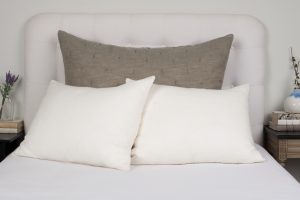 Amity home dalton sham in ash grey dutch euro   tufted linen texture