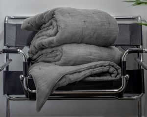 Amity home dalton sham in ash grey   quilted linen texture