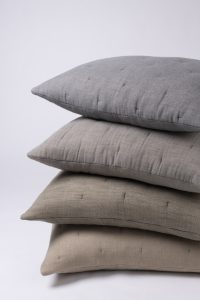 Amity home dalton sham in natural   quilted linen texture