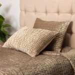 Amity home baldwin quilt in caramel   crinkled velvet texture