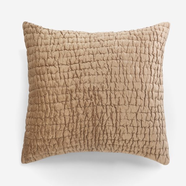 Amity home baldwin sham caramel euro   smocked texture