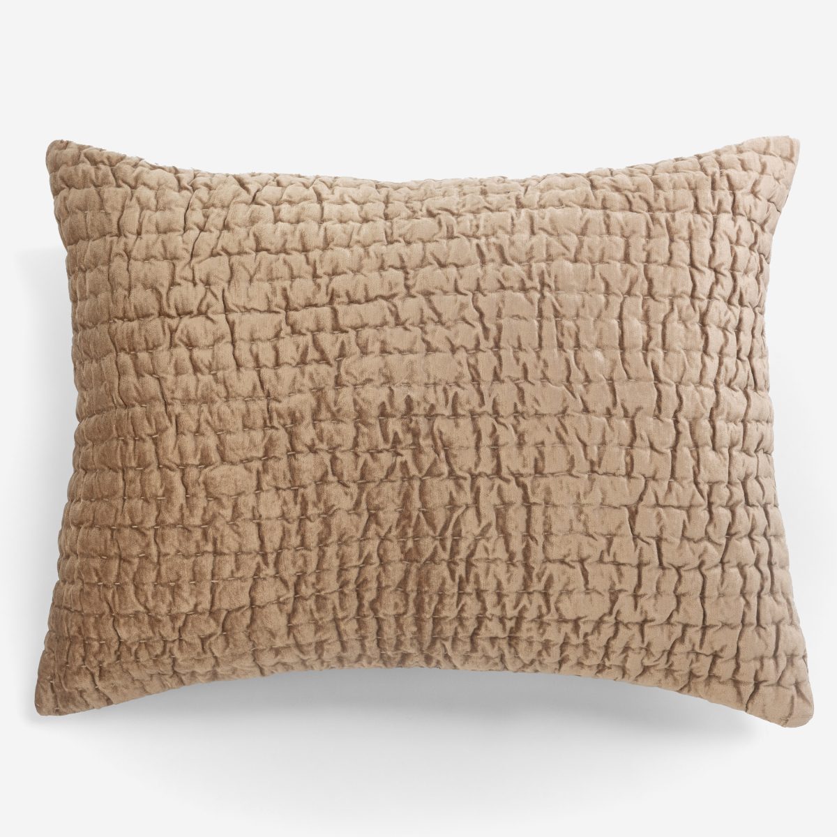 Amity home baldwin sham in caramel   smocked texture