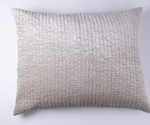 Amity home baldwin sham in oyster   crinkled texture