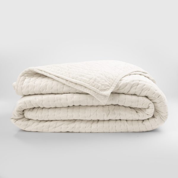 Amity home baldwin quilt in ivory   textured channel stitching