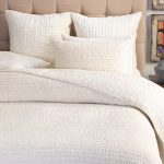 Amity home baldwin quilt in ivory   textured channel stitch