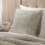 Amity home baldwin quilt in oyster   crinkled texture