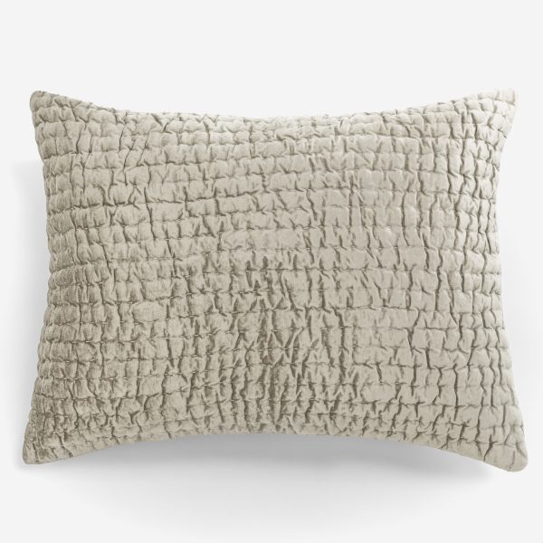 Amity Home Baldwin Sham in Oyster - Shirred Textured Design