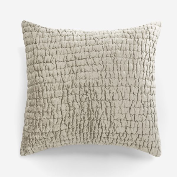 Amity home baldwin sham in oyster euro   ruched texture