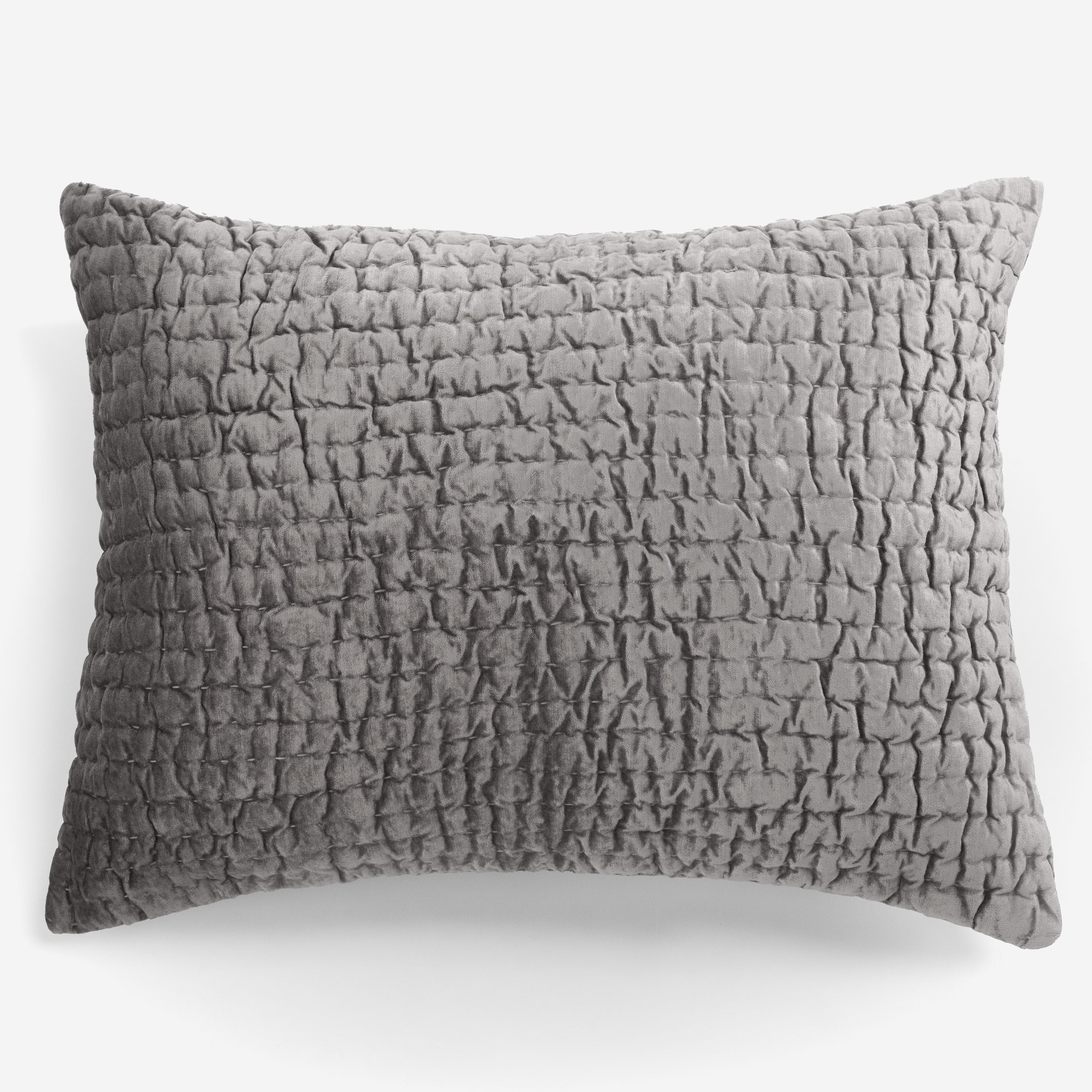 Cc1039wg20 | Amity Home Amity home baldwin sham in ash grey elegant smocked texture