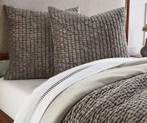 Amity home rayden  baldwin collection in charcoal   crinkle velvet bedding