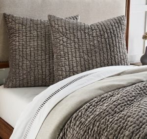 Amity home rayden  baldwin collection in charcoal   crinkle velvet bedding