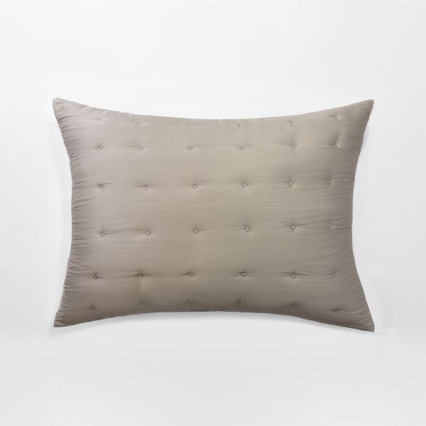 Amity home fairchild sham in oyster   diamond quilted texture