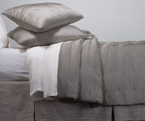 Amity home fairchild quilt in ash grey   subtle tufted stitching