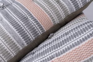 Amity home drew  redford collection in greyterracotta   woven geometric pattern
