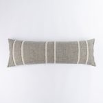 Amity home akin body pillow in kale   striped textured weave