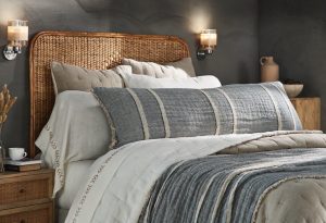 Amity Home Akin Sham Body Pillow in Limestone - Striped Texture