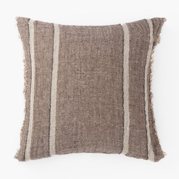 Amity home akin sham in saddle   textured striped weave