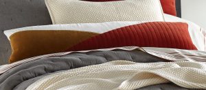 Amity home cleary bolster in brick   ribbed texture