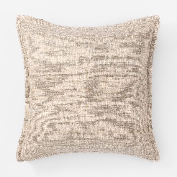 Amity home smith euro sham in natural beige   textured weave