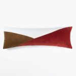 Amity home cleary bolster in brick brown  white   abstract design