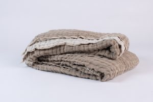 Amity home ashford  andre collection in natural taupe   crinkled gauze texture