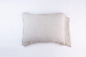 Amity home ashford coverlet in natural   textured fabric with frayed edges