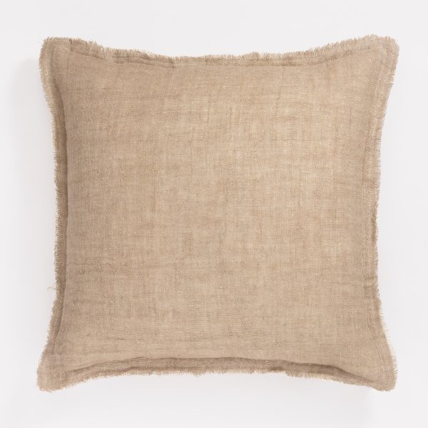 Amity home ashford euro sham in natural   frayed edge texture