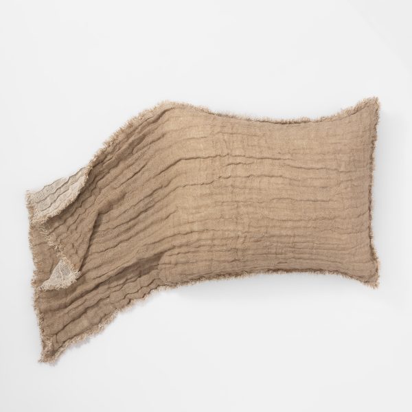 Amity home ashford sham in natural   crinkled gauze texture