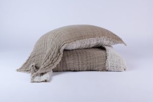 Amity home ashford  andre collection in taupenatural   crinkled gauze texture