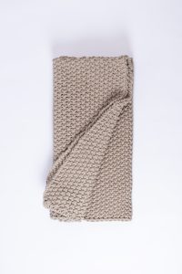 Amity home harrison throw in mushroom   chunky knit texture