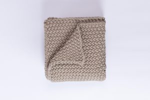 Amity home harrison throw in mushroom   pebble knit texture