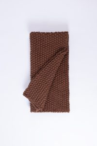 Amity home harrison throw in saddle   chunky knit texture