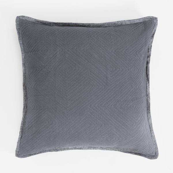 Amity home mateo sham in grey   geometric weave texture