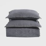 Amity home mateo coverlet in grey   textured chevron pattern
