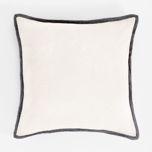 Amity home mateo sham in ivory   geometric weave texture