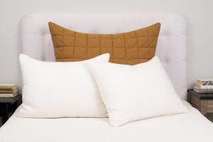 Amity home spencer sham in ochre   quilted grid pattern