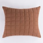 Amity home spencer sham in ochre   square quilted design