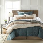 Amity home cunningham  spencer queen bedding in teal   layered textured design
