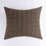 Amity home spencer sham in pistachio   grid stitched pattern