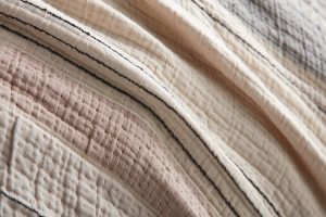 Amity home spencer  meyer collection in natural multi stripe   softly quilted texture