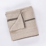Amity home rhodes coverlet in natural striped   woven texture