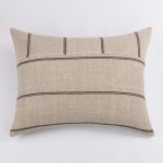 Amity home rhodes sham in ivory   raw edge striped design
