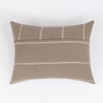 Amity home rhodes sham in pewter   woven texture with white stripes