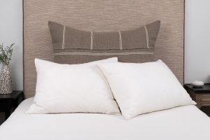 Amity home rhodes sham in pewter   vertical white stripes