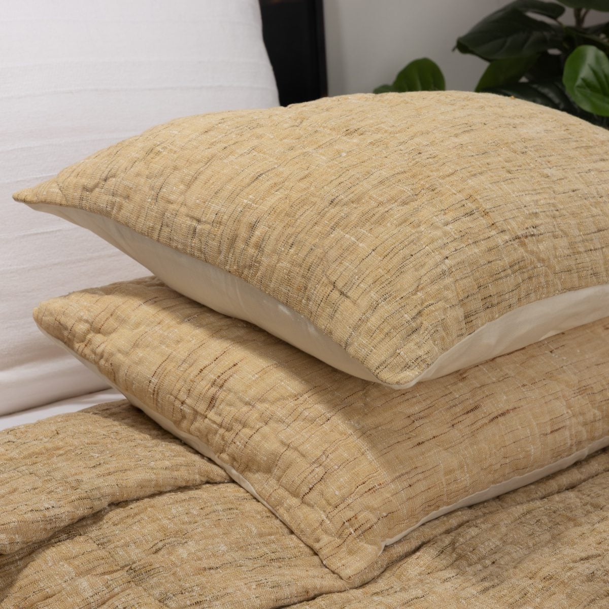 Amity home adley quilt in champagne   textured weave