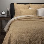Amity home adley quilt in champagne   crinkled texture