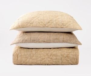 Amity home adley quilt in champagne   textured weave